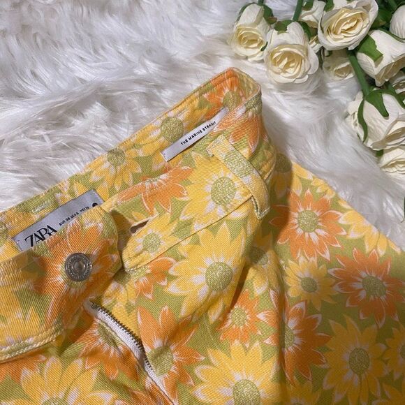 ZARA SUNFLOWER MARINE DENIM JEANS - Picture 9 of 15